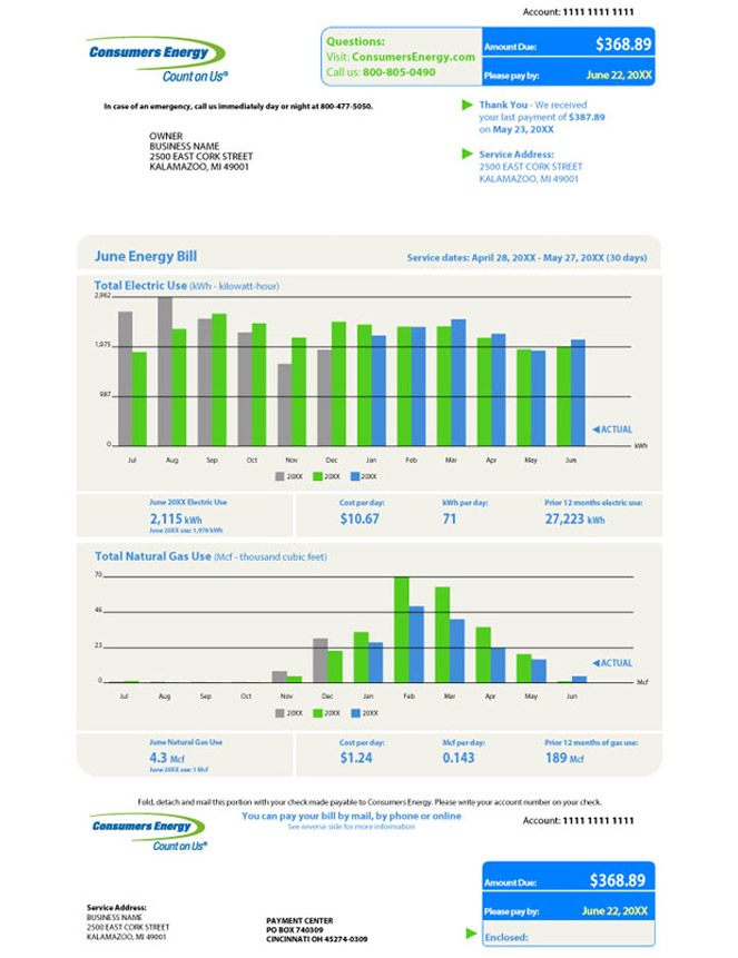 Understanding Your Bill Consumers Energy